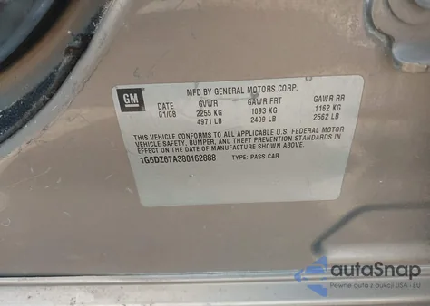 2008 Cadillac Sts V8 z USA, uszkodzony, nr VIN 1G6DZ67A380162888